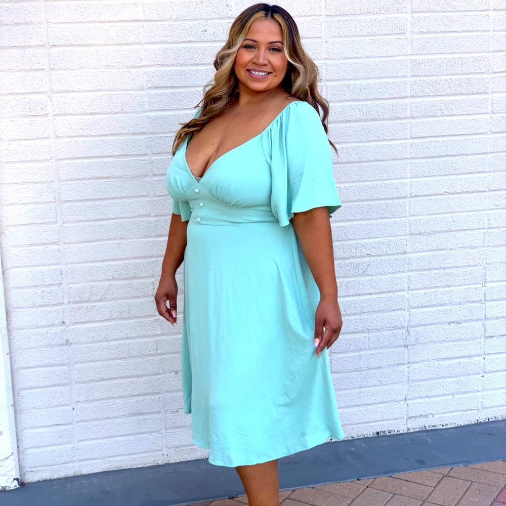 Mint green Vintage style dress